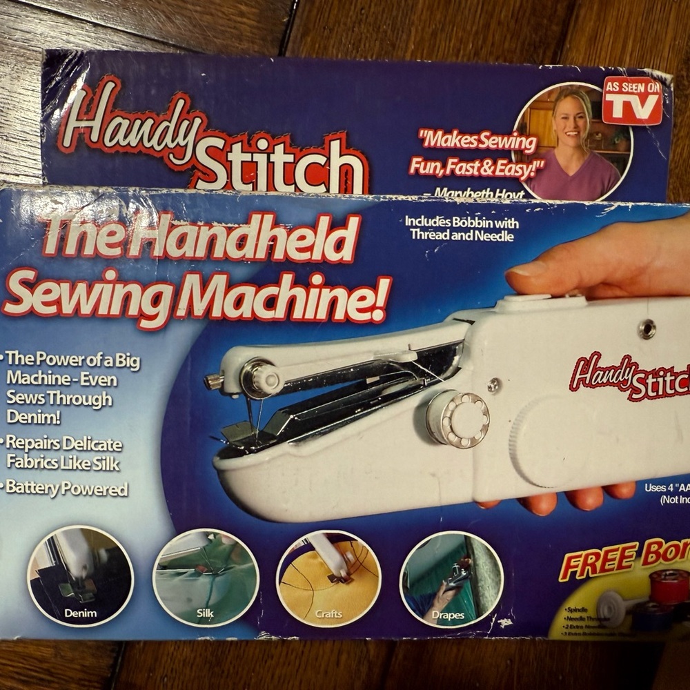 BN Portable Handy Stitch Battery Power Handheld Sewing Machine